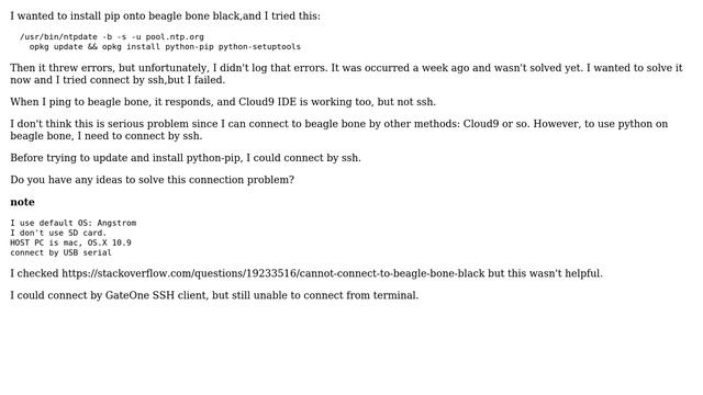Unable to ssh in beagle bone black смотреть онлайн
