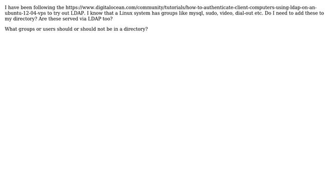 Unix & Linux: Does LDAP take care of all users and groups on a system? смотреть онлайн