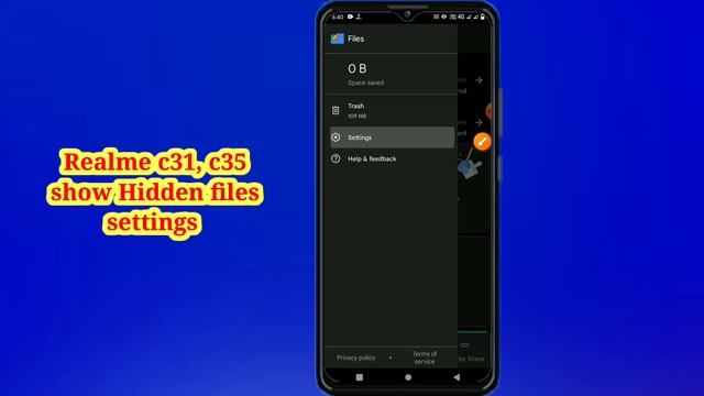 Realme c31, c35 show Hidden files settings features explain how to use смотреть онлайн