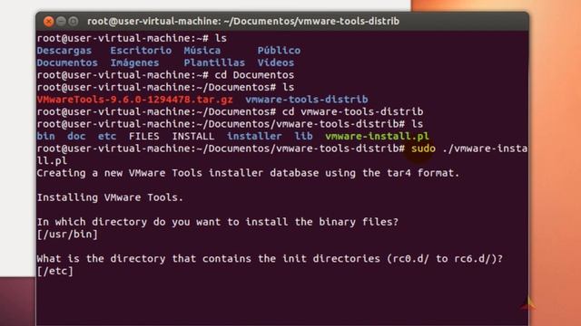 Instalación de vmwareTools en Linux Ubuntu 13.04 смотреть онлайн