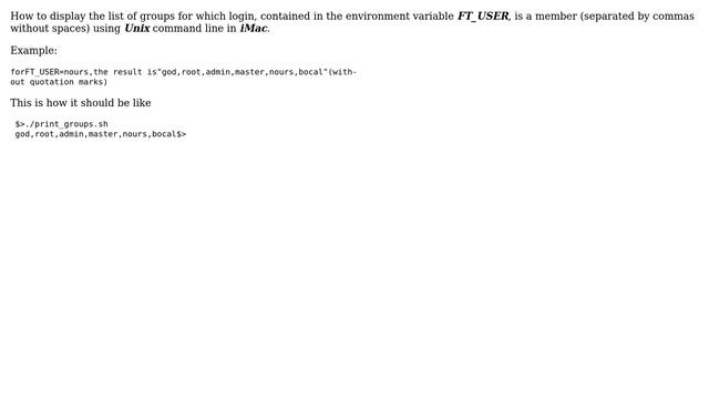 Displays the list of groups for a login using command-line in iMac смотреть онлайн