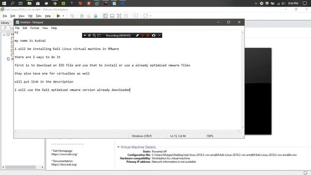 Installing Kali Linux in VMware смотреть онлайн