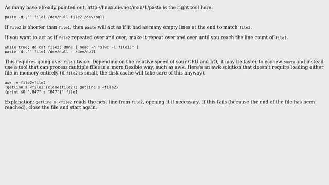 Unix & Linux: Cost efficiently pair each line with lines of another file (4 Solutions!!) смотреть онлайн