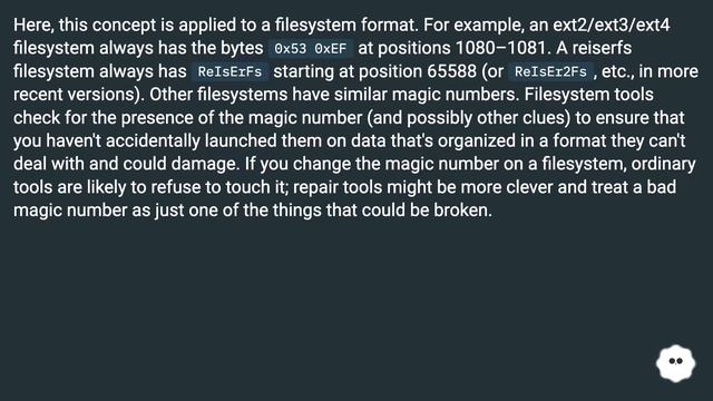 What's a file system's "magic" number in a super block? смотреть онлайн