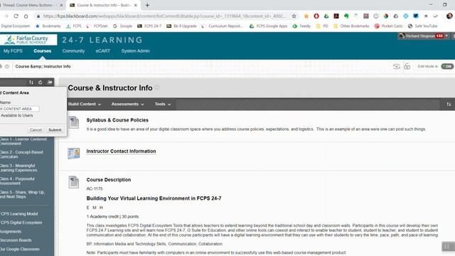 Blackboard - Rename or Delete Course Menu Button смотреть онлайн