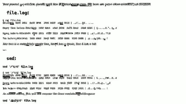Unix & Linux: Command to remove blank lines in dump file (2 Solutions!!) смотреть онлайн