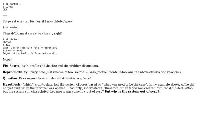 Unix & Linux: Linux/bash does not execute the executable that "which" tells me смотреть онлайн