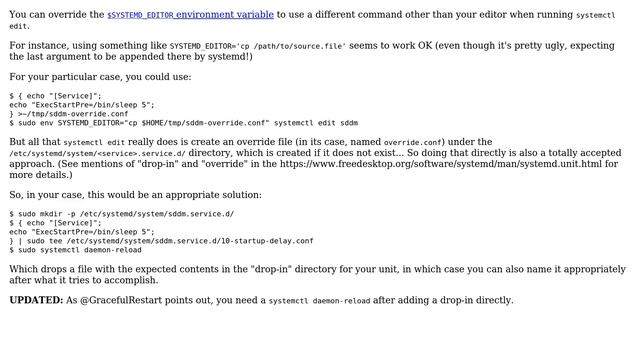 Using systemctl edit via bash script? (4 Solutions!!) смотреть онлайн