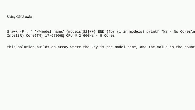 Linux CPU string by Bash смотреть онлайн