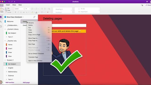Class Notebook for Students – Deleting Pages on Apple MacBook 🏄♂️ смотреть онлайн