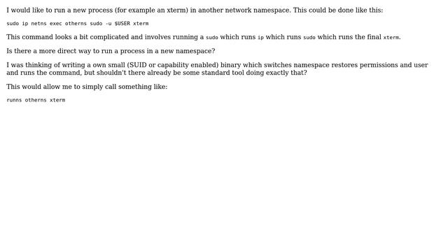 Unix & Linux: Running a process in another namespace смотреть онлайн