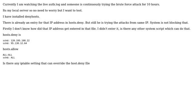 DevOps & SysAdmins: hosts.deny not working смотреть онлайн