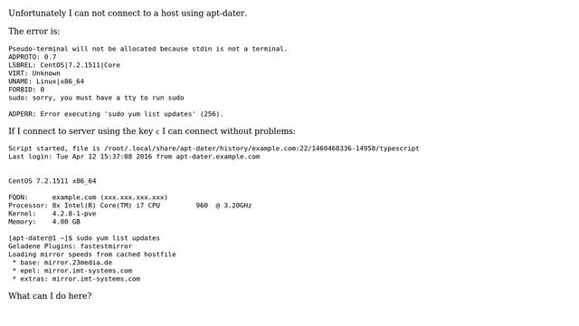 DevOps & SysAdmins: Apt-Dater: sorry, you must have a tty to run sudo смотреть онлайн