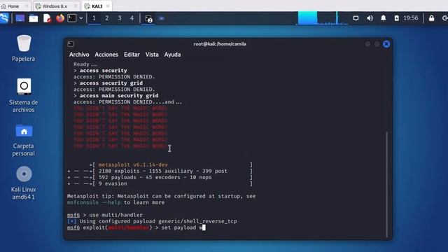 Ataque a Windows 8 mediante msfvenom y metasploid desde Kali linux смотреть онлайн