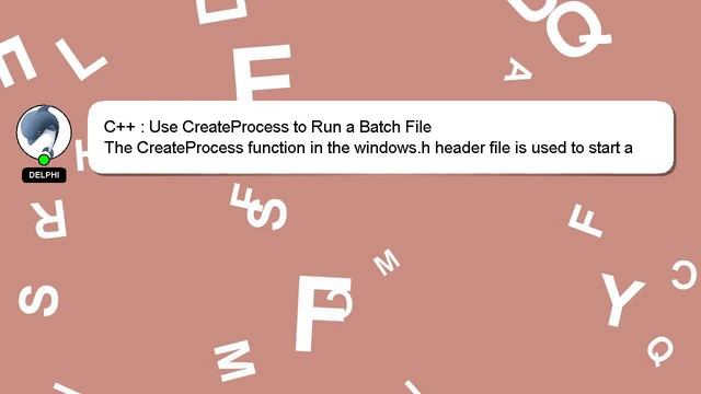 C++ : Use CreateProcess to Run a Batch File смотреть онлайн