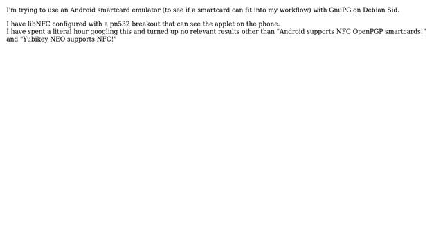 Unix & Linux: How to use NFC-Only smartcard with GnuPG? смотреть онлайн