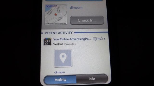 Facebook Place Check In using WebOS смотреть онлайн