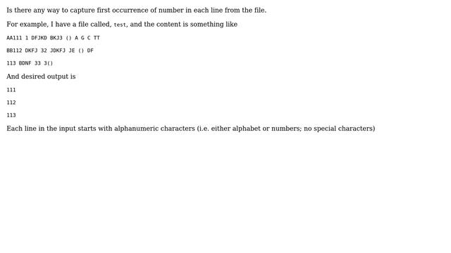 Unix & Linux: Find first occurence of a number in each line of a file (3 Solutions!!) смотреть онлайн