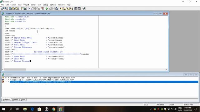 Cara Membuat Program Biodata Sederhana di Borland C++ смотреть онлайн