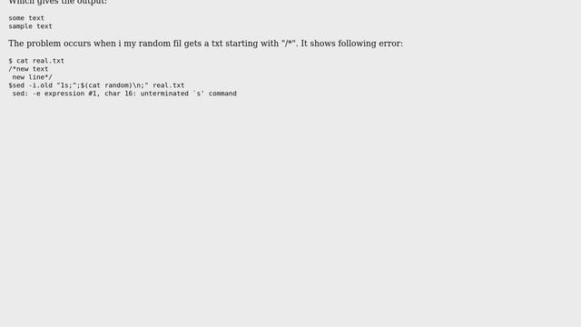 Unix & Linux: prepend the text file output to other file смотреть онлайн