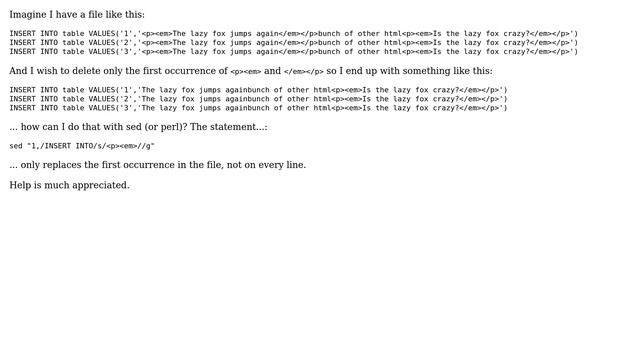 sed: replace first occurrence of a string in every line (2 Solutions!!) смотреть онлайн