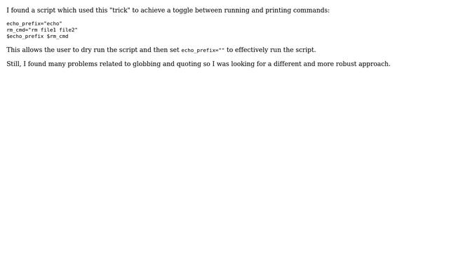 Unix & Linux: Toggle bash script between run commands and print commands смотреть онлайн