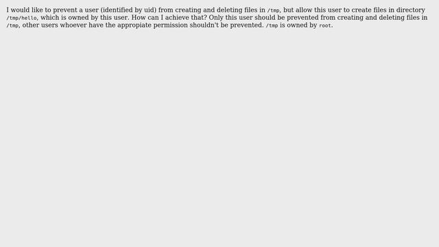 How to allow a user to create files in a directory but prevent this user from creating and... смотреть онлайн