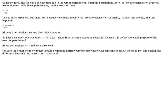 Unix & Linux: Executing a script in zsh - file permissions смотреть онлайн