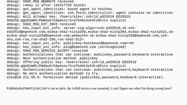 FreeBSD user has no permission on .ssh directory смотреть онлайн