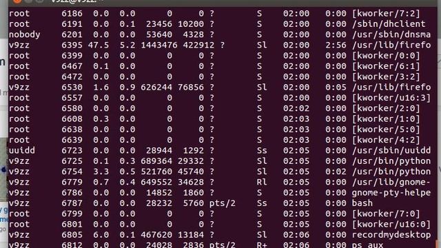 Ubuntu How to see running processes(Ubuntu ' da çalışan işlemleri görmek) смотреть онлайн