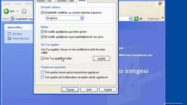 Windows XP Öğreniyorum 22: Genel Erişilebilirlik Seçenekleri смотреть онлайн