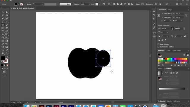 Apple logo in 1 minute on illustrator смотреть онлайн