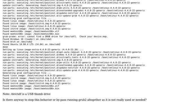 Ubuntu: How to bypass or stop the very long run times of grub2/os-prober? смотреть онлайн