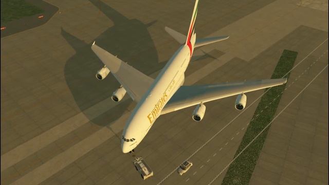 Emirates A380 Pushback at KSEA INTL Airport [X-PLANE SIMULATOR] смотреть онлайн