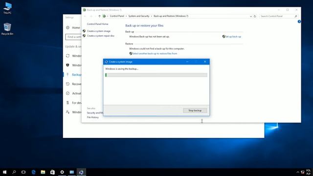 Windows 10: How to create a system image backup. смотреть онлайн