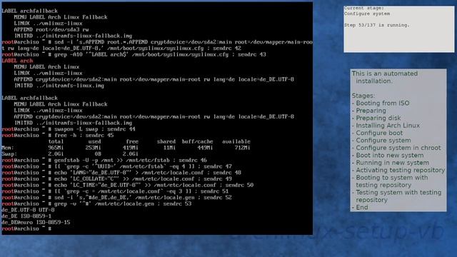 Arch Linux installation recording to kernel 6.8.2-arch2-1 (testing) смотреть онлайн