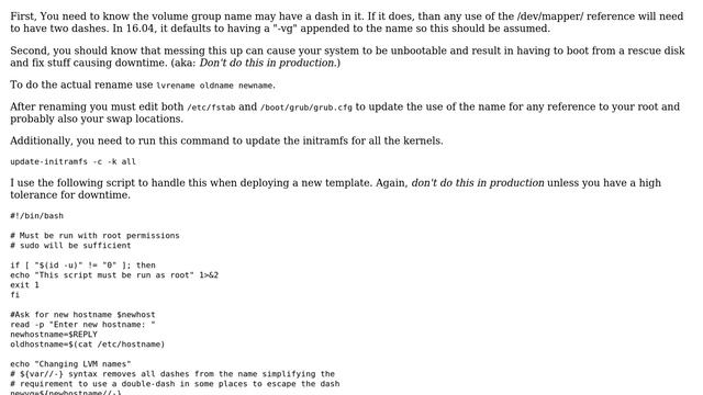Ubuntu: How do you rename the volume group that contains the root volume in LVM? (2 Solutions!!) смотреть онлайн