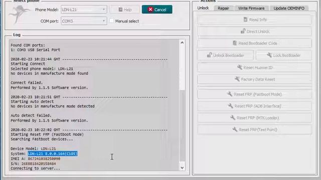 FRP Huawei ‪LDN L21 8.0.0 164(C185‬) With Octoplus Huawei Tool смотреть онлайн