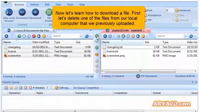 Uploading files using FTP Voyager смотреть онлайн