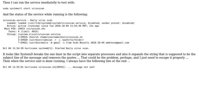 Unix & Linux: MailX not sending email when run as a Systemd service (3 Solutions!!) смотреть онлайн