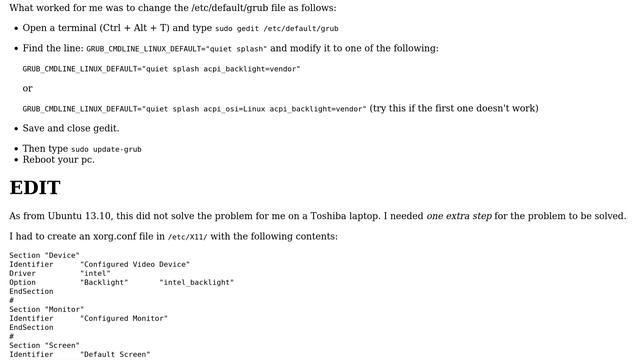 Ubuntu: I cannot change the screen brightness (3 Solutions!!) смотреть онлайн