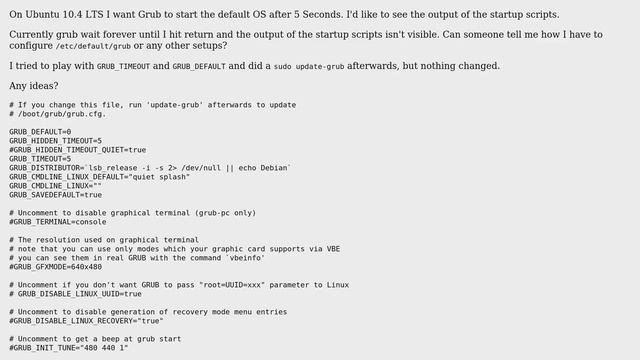 Grub Autostart with timeout смотреть онлайн