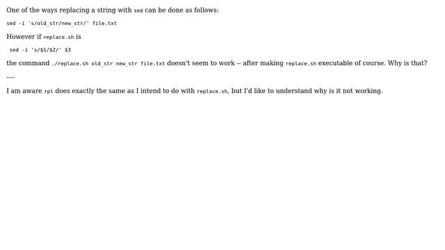 Unix & Linux: Replacing string in a file with script смотреть онлайн