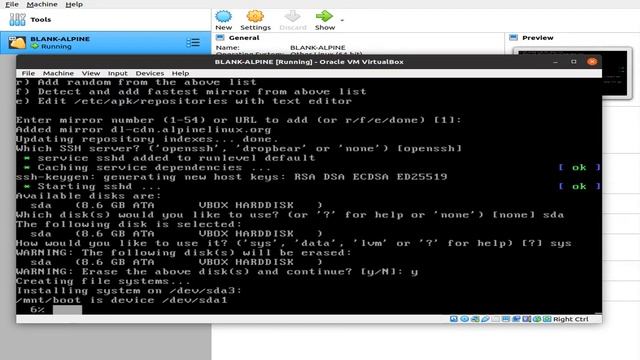VirtualBox: Alpine Linux 03/05 смотреть онлайн
