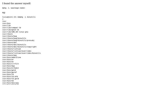 Unix & Linux: List files installed by a package on my Linux system (Ubuntu / APT) смотреть онлайн