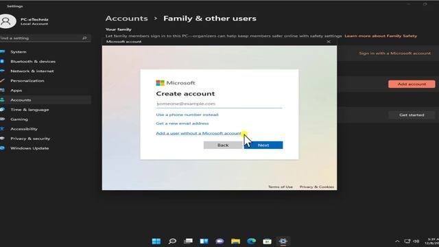 How to create a New User Account on Windows 11 QUICK TIPS | Create a New User 11 | eTechniz.com 👍 смотреть онлайн
