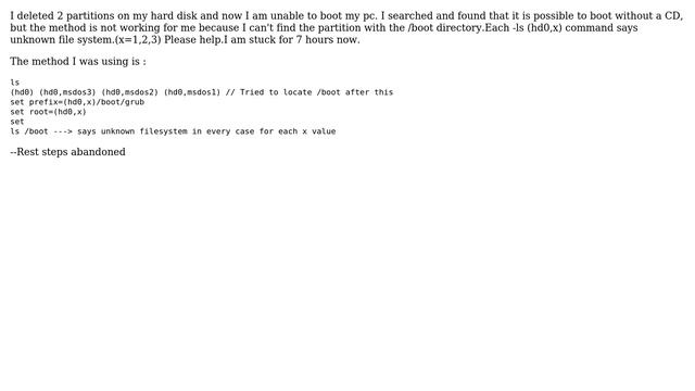 Grub Rescue Without CD : Error смотреть онлайн