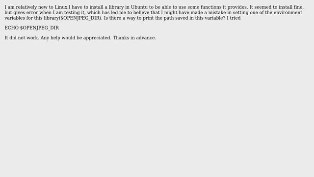 What is the Linux command to print the path of an environment variable смотреть онлайн