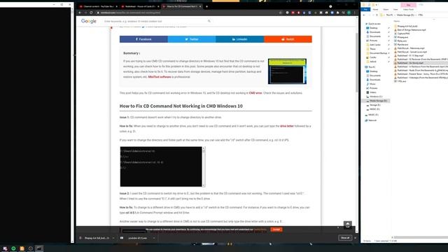 How to fix change directory command in Windows 10 Command prompt (2021) смотреть онлайн