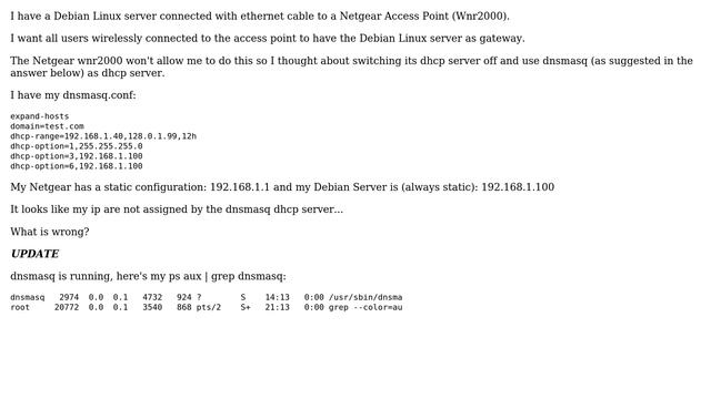 DevOps & SysAdmins: Dnsmasq not distributing address as dhcp server (2 Solutions!!) смотреть онлайн